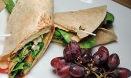 Easy Breakfast Wrap with Eggs, Kale and Feta Cheese