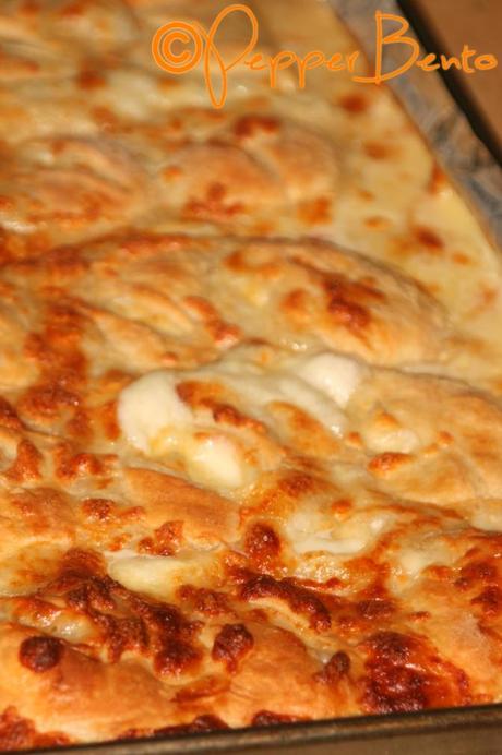 Mozzarella Cheese Puff Pastry Bake