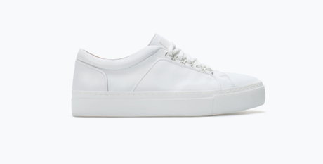 zara all white sneakers