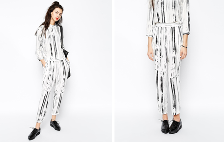 monki paint stripe white suit ss15