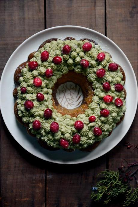 Matcha Wreath Cake by With The Grains