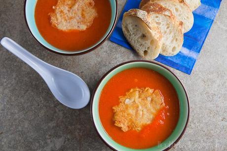 Roasted-Red-Pepper-Bisque-with-Asiago-Crisps