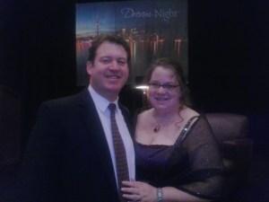 The hubs and I all dressed up for the dinner and presentation we attended. So much fun to go out on the arm of this guy! 