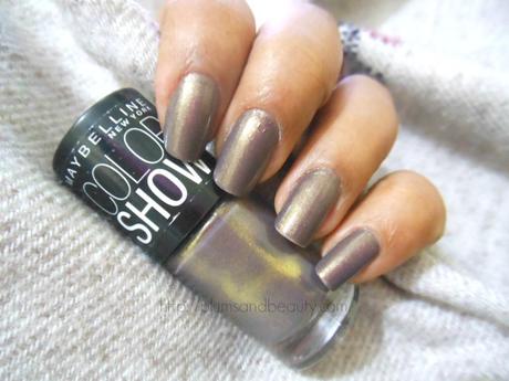 Taupe Brown Nails with Maybelline Color Show Nail Color (221) Buried Treasure : Review