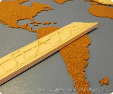 Cork board world map 5