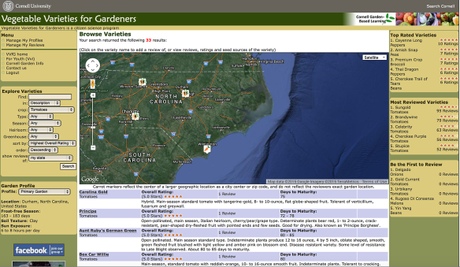 A simple search of recommended tomato varieties for my state.