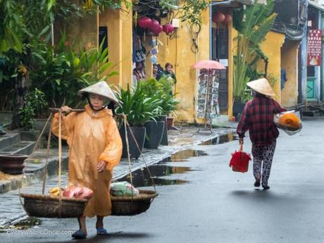 Hoi An, Vietnam Rainy Street Scene