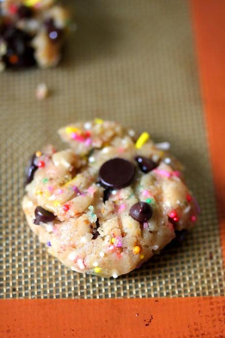 Peanut Butter Chocolate Chip Sprinkle Cookies AKA the best, most exciting cookies ever!