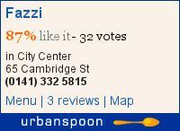 Food Review: Fazzi, 65 Cambridge Street Glasgow G3 6QX