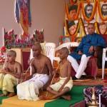 Young boys having done the unapayanam ceremony - introduction into the Gayatri mantram