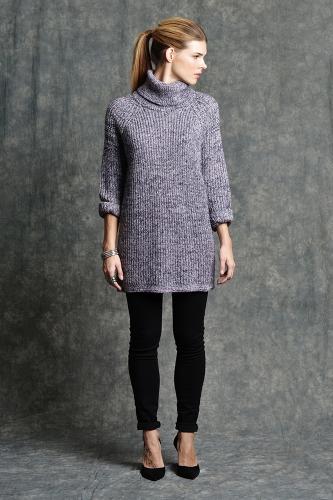 TURTLE NECK SWEATER DRESS