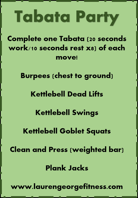 Workout Wednesday - Tabata Party