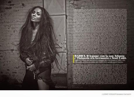 Ciara by Francesco Carrozzini Shoot for L’Uomo Vogue