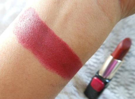 L'Oreal Paris Color Riche Pure Red Lipstick Pure Garnet : Review, Swatch, FOTD