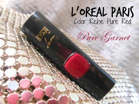 L'Oreal Paris Color Riche Pure Red Lipstick Pure Garnet : Review, Swatch, FOTD