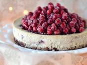 Cranberry Eggnog Cheesecake with Whole Wheat Brownie Crust