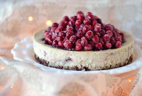 Cranberry Eggnog Cheesecake with a Whole Wheat Brownie Crust Eggnog Cranberry Cheesecake 02