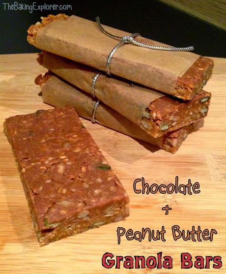 Chocolate & Peanut Butter Granola Bars