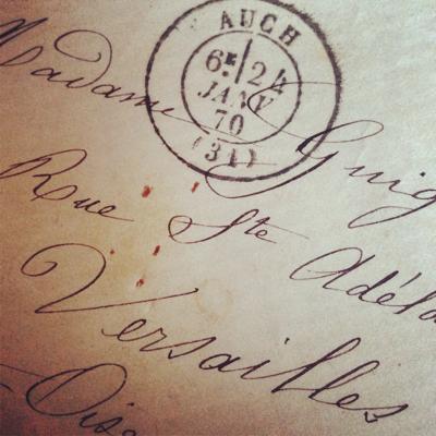 French Ephemera Details from Old Letters