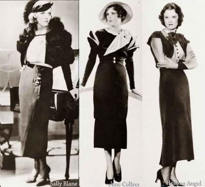1930s Fashion – Hollywood Winter Frocks -1934 - Paperblog