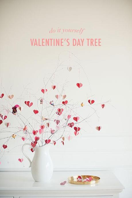 DIY Valentine's Day branch tree