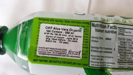 Healthy Eating OKF Aloe Organic Aloe Vera Drink