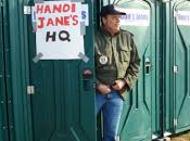 Hanoi Jane with Protest Frederick; Hopes Open Dialogue Vietnam-era Veterans