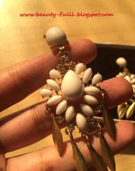 White Gemstone Earrings from Choies