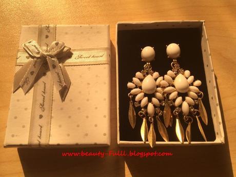 White Gemstone Earrings from Choies