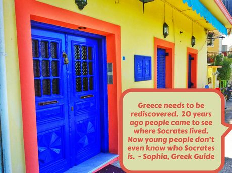 Greece needs to be rediscovered.  20 years ago people came to see where Socrates lived.  Now young people don't even know who Socrates is.  From Sophia, our guide through Epirus.