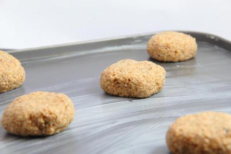 Cookies on baking tray