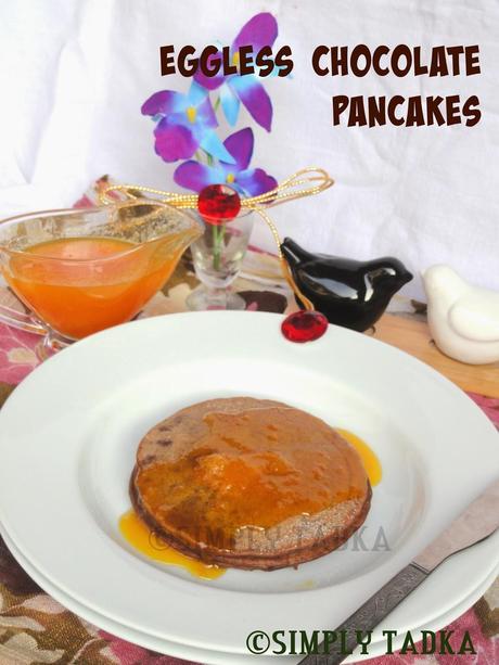 Eggless Chocolate Pancakes With Orange Syrup- SFC Jan'15