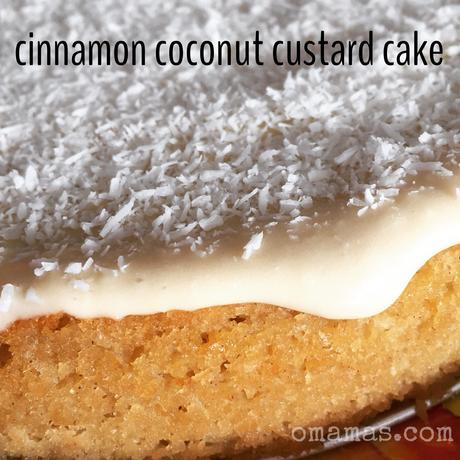 cinnamon coconut custard cake