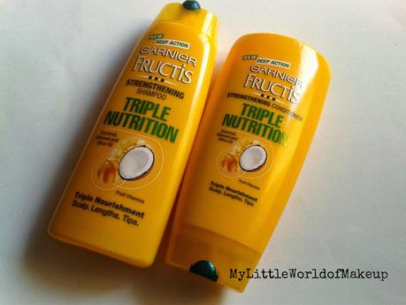 Garnier Fructis Triple Nutrition Shampoo & Conditioner - My first impression & hair story