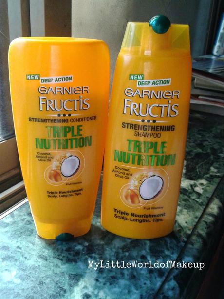 Garnier Fructis Triple Nutrition Shampoo & Conditioner - My first impression & hair story