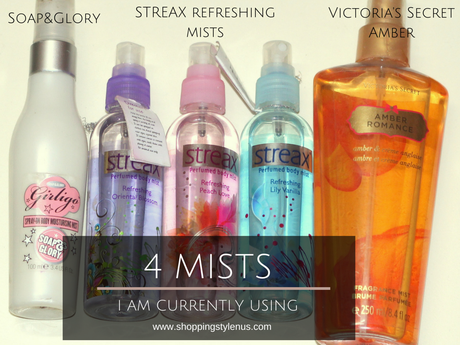 4 Body Mists I Am Currently Using - By Soap and Glory, Streax and Victoria's Secret