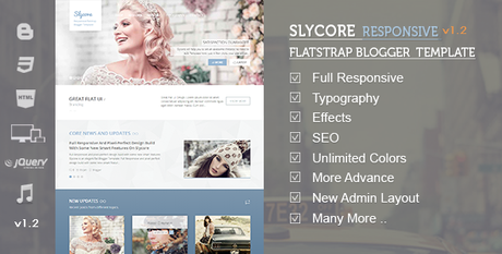 Slycore Responsive Flatstrap Blogger Template