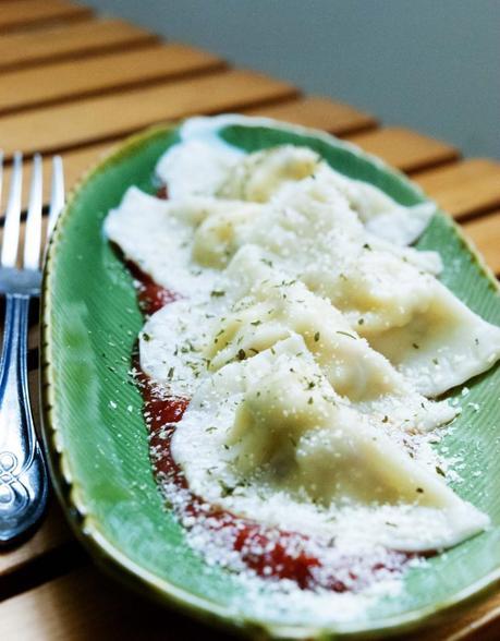 Ricotta and Bacon Ravioli with AlceNero Tomato Sauce and new cookbook