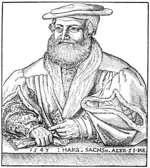 Woodcut of the real life Hans Sachs