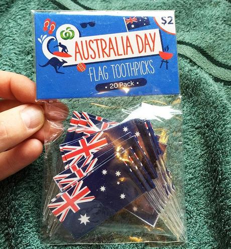 Australian Flags for our Chocolate Crackles. I picked these up for $2.00 at the local supermarket. 