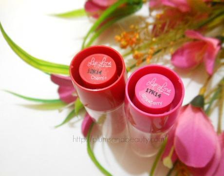 Lakme Lip Love Care Balm Strawberry, Cherry : Review, Swatches, Price