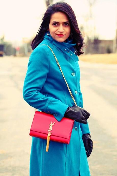 Top - Michael Kors, Skirt - Rachel Roy, Shoes - Dolce Vita, Bracelet - Crazy & Co.,  Coat - Kenneth Cole Tanvii.com