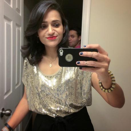 Top - Michael Kors, Skirt - Rachel Roy, Shoes - Dolce Vita, Bracelet - Crazy & Co.,  Coat - Kenneth Cole Tanvii.com