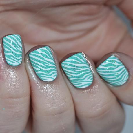 Mint and white striped