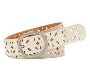 Fossil - Women's Fossil Perforated Leather Belt
