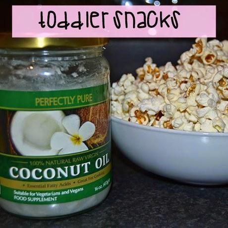 Toddler Snacks: healthy popcorn