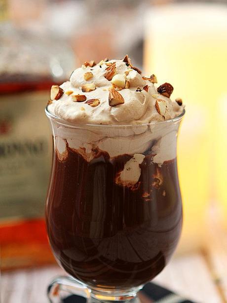 Totally Decadent Hot Chocolate with Amaretto from Creative-Culinary.com