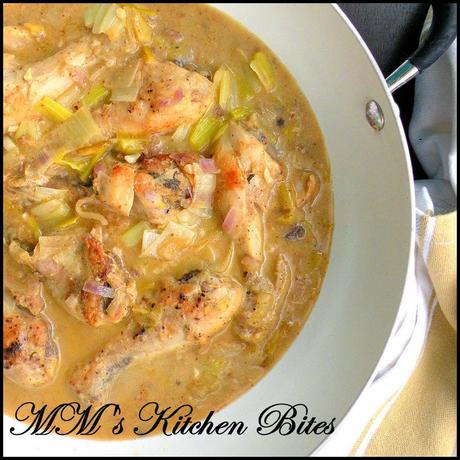 Chicken with Leeks in a Creamy Mustard Sauce...faster than Bolt!