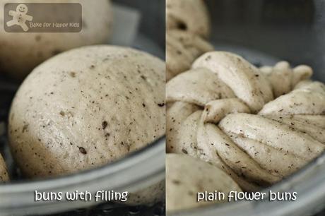 Black Sesame Steamed Buns 黑芝麻包 with Homemade Black Sesame Paste