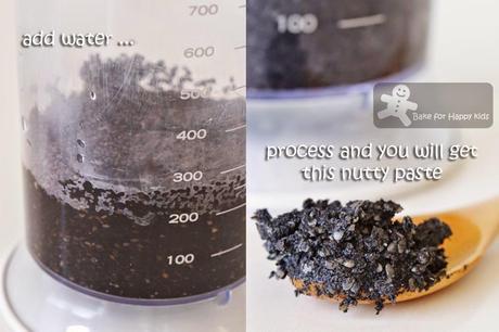 Black Sesame Steamed Buns 黑芝麻包 with Homemade Black Sesame Paste